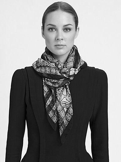 How To Tie A Square Silk Scarf Around Your Neck photo 1
